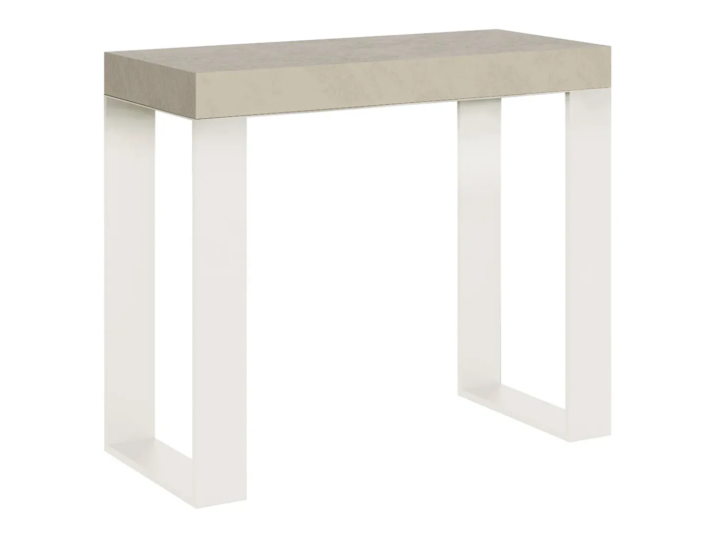 Mesa consola extensível 90x40/300 cm Tecno telaiCachemira quadro Branco