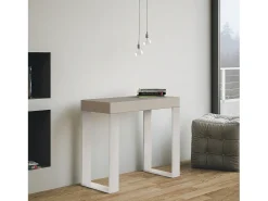 Mesa consola extensível 90x40/300 cm Tecno telaiCachemira quadro Branco