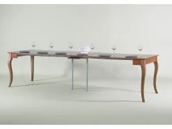 Mesa consola extensível 90x48/308 cm Olanda Nogueira