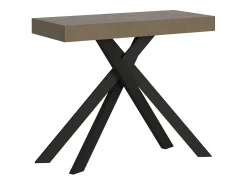 Mesa consola extensível 90x40/300 cm Krack tortora pernas antracite