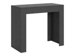 Mesa consola extensível 90x42/198 cm Emy Small Antracite Espatulado