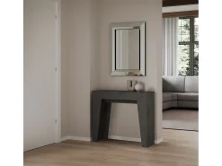 Mesa consola extensível 90x25/181 cm Narrow Antracite Espatulado