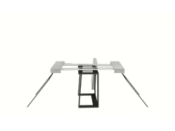 Mesa consola extensível 90x40/288 cm Asia Cinza Branca quadro Antracite
