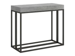 Mesa consola extensível 90x40/196 cm Epoca Small Cimento quadro Antracite