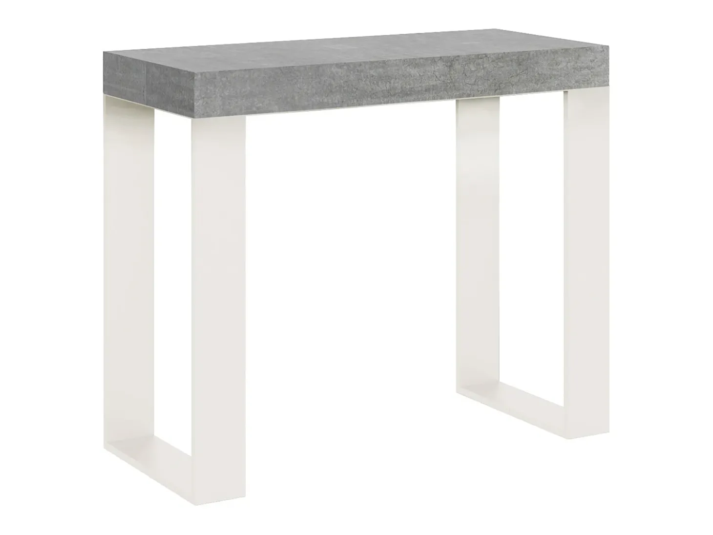 Mesa consola extensível 90x40/300 cm Tecno Nogueira quadro Branco