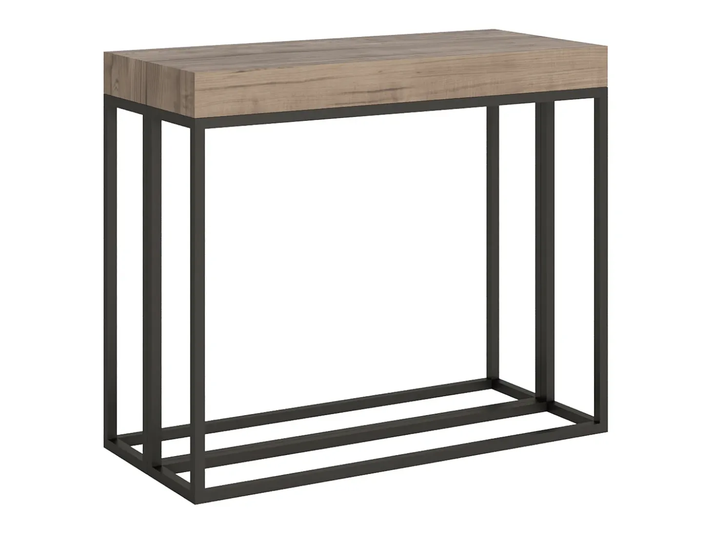 Mesa consola extensível 90x40/196 cm Epoca Small Carvalho Natural quadro Antracite