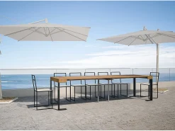 Mesa consola extensível 90x40/290 cm Tecno Abeto tingido quadro Antracite
