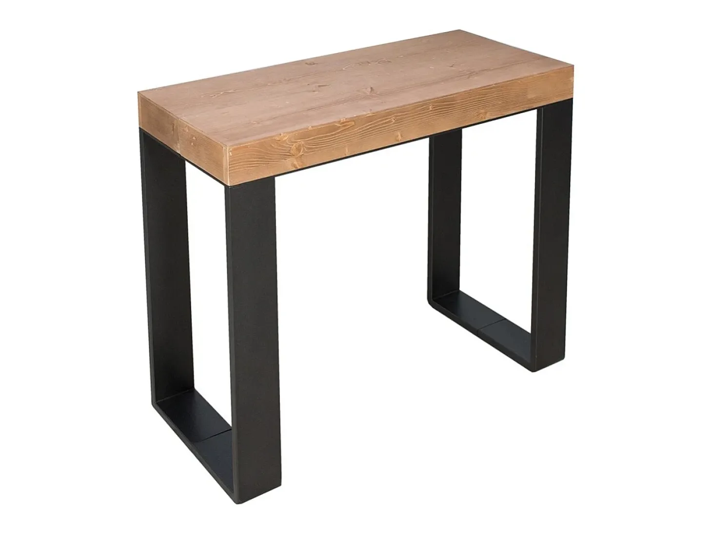 Mesa consola extensível 90x40/290 cm Tecno Abeto tingido quadro Antracite