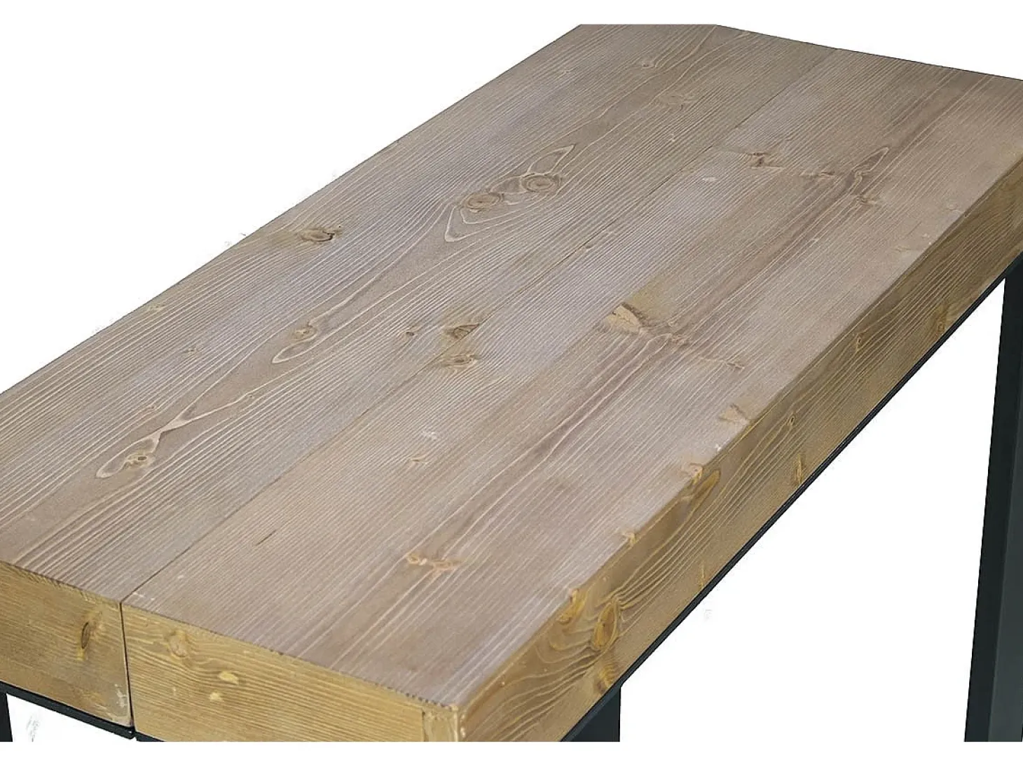 Mesa consola extensível 90x40/290 cm Tecno Abeto tingido quadro Antracite