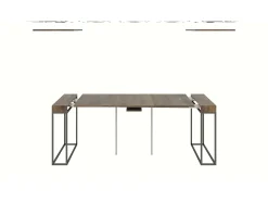 Mesa consola extensível 90x40/196 cm Epoca Small Nogueira quadro Antracite
