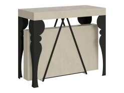 Mesa consola extensível 90x40/196 cm Riza Small caxemira quadro antracite