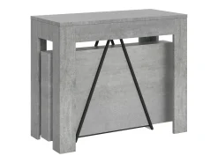 Mesa consola extensível 90x42/198 cm Scicca Small Cimento