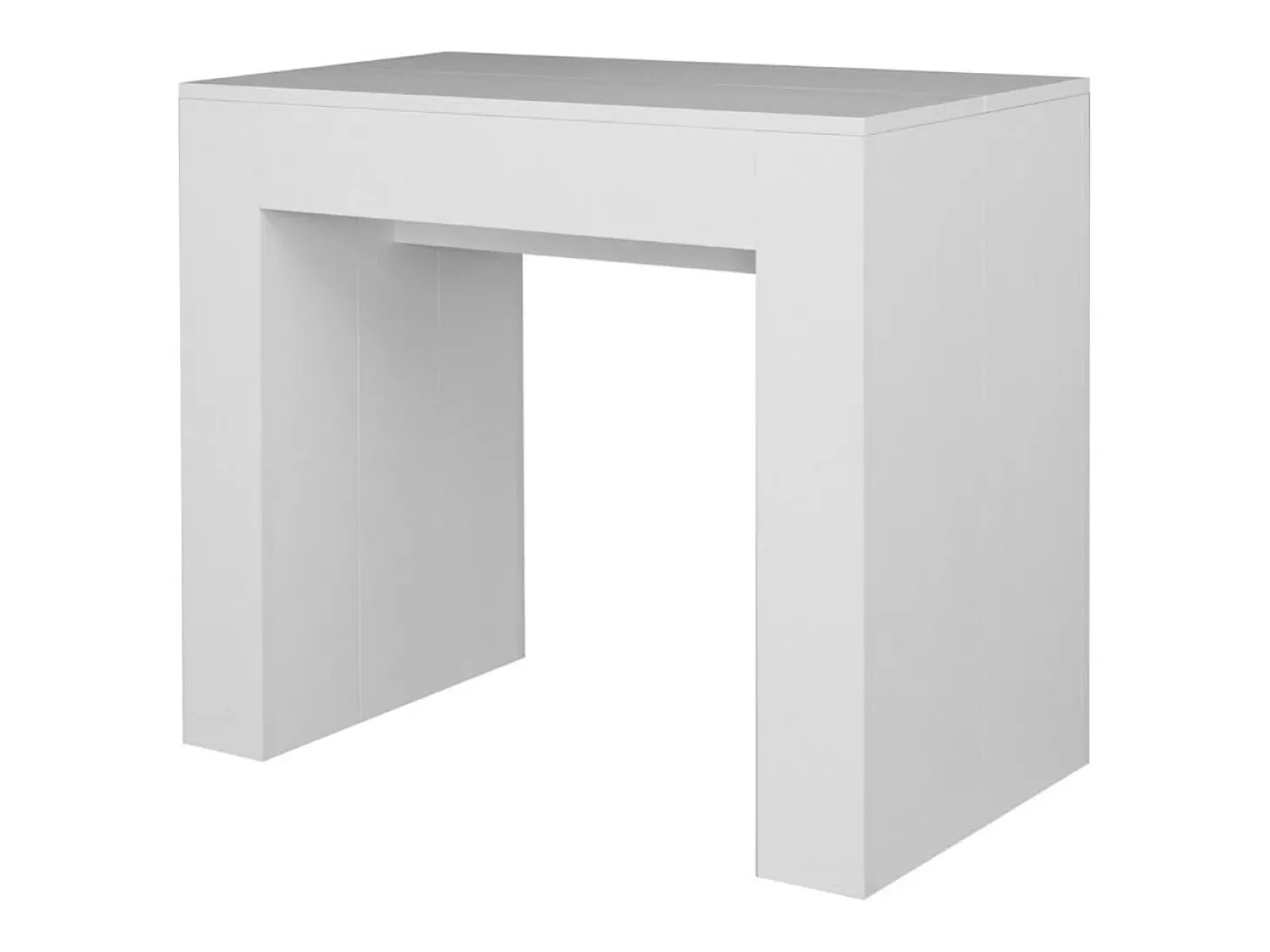 Mesa consola extensível 90x49/307 cm Extra Cinza Branca extensões internas