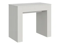 Mesa consola extensível 90x49/307 cm Extra Cinza Branca extensões internas
