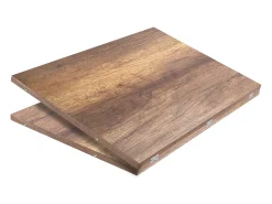 Mesa consola extensível 90x49/307 cm Extra Nogueira extensões internas