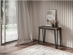 Mesa consola extensível 90x40/300 cm Rio Tortora quadro Antracite