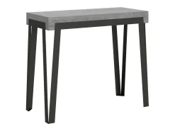Mesa consola extensível 90x40/300 cm Rio Cimento quadro Antracite