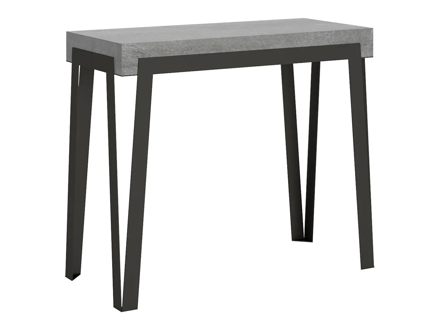 Mesa consola extensível 90x40/300 cm Rio Cimento quadro Antracite