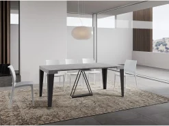 Mesa consola extensível 90x40/300 cm Algo cimento quadro antracite