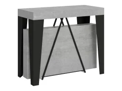 Mesa consola extensível 90x40/196 cm Algo Small cimento quadro antracite