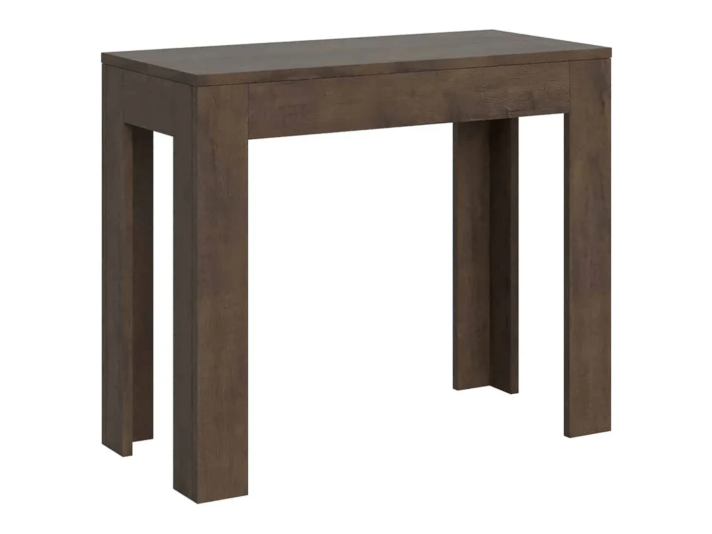 Mesa consola extensível 90x42/302 cm Bora nogueira