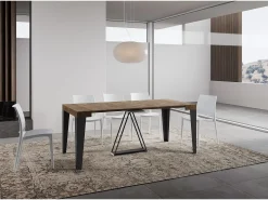 Mesa consola extensível 90x40/196 cm Algo Small nogueira quadro antracite
