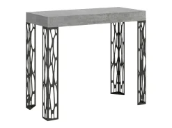 Mesa consola extensível 90x40/196 cm Ghibli Small Cimento quadro Antracite