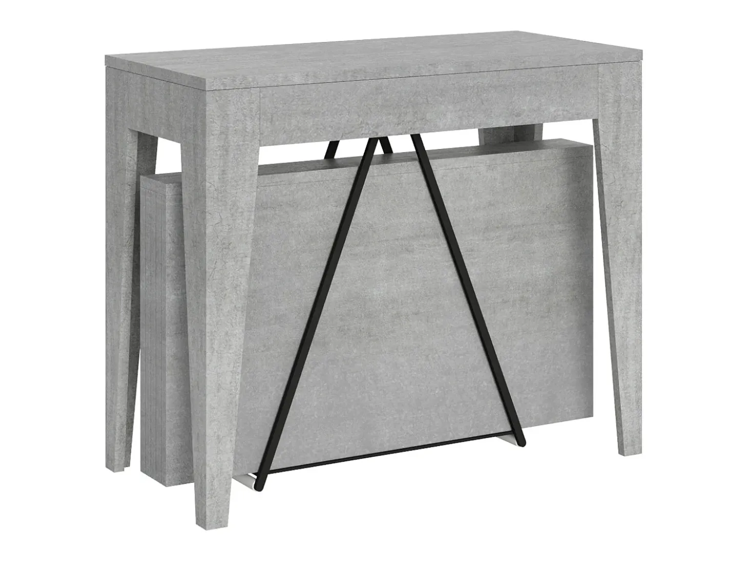 Mesa consola extensível 90x42/198 cm Zima Small cimento