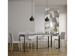 Mesa consola extensível 90x40/300 cm Futura Cimento quadro Antracite