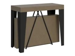 Mesa consola extensível 90x40/196 cm Algo Small tortora quadro antracite