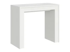 Mesa consola extensível 90x42/198 cm Mia Small Cinza Branca