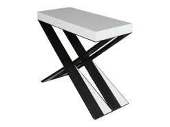 Mesa consola extensível 90x40/300 cm Diago Cinza Branca quadro Antracite