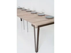 Mesa consola extensível 90x40/196 cm Rio Small Carvalho Natural quadro Ferrugem