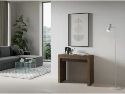 Mesa consola extensível 90x40/196 cm Roxell Small Nogueira