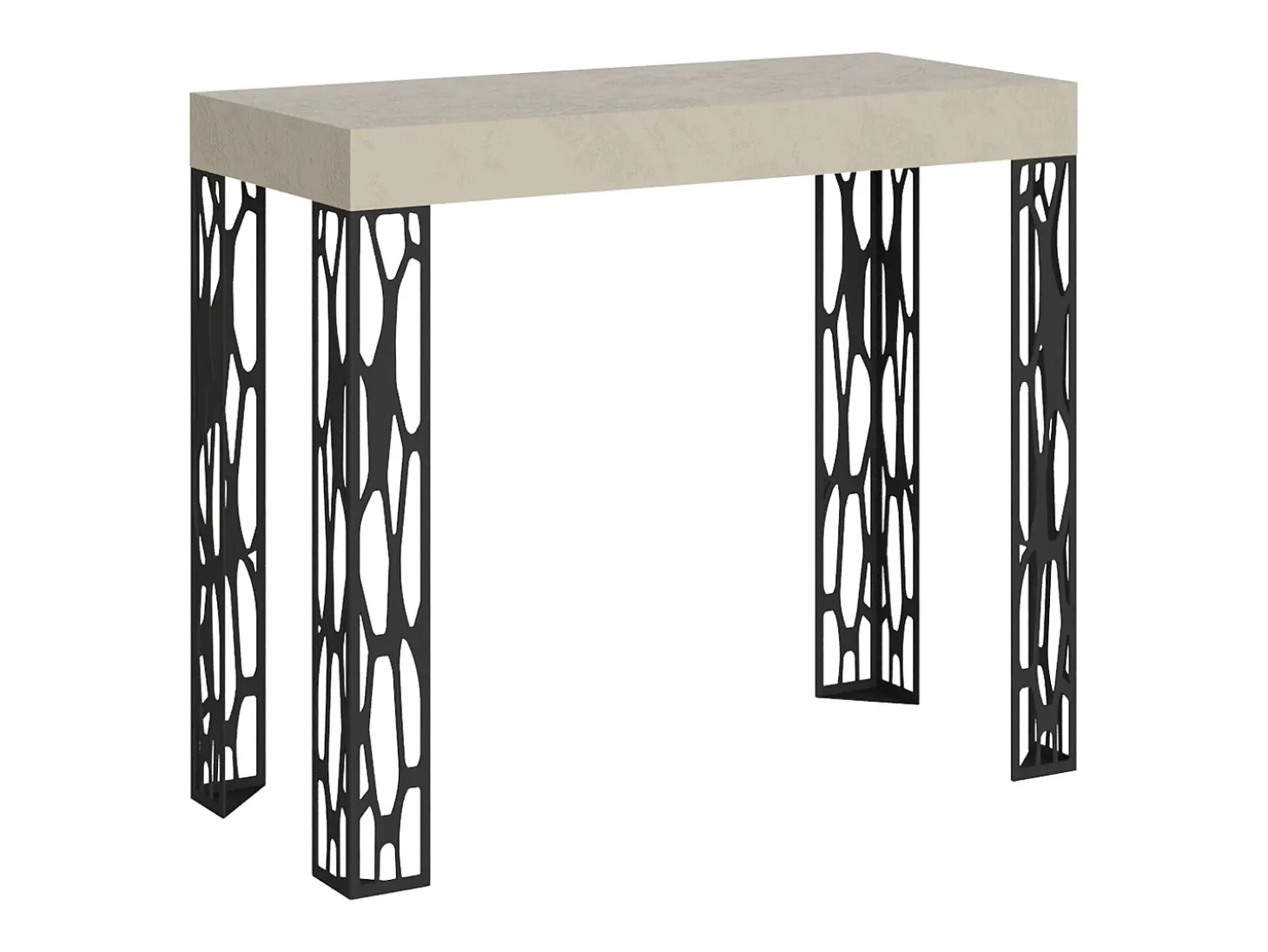 Mesa consola extensível 90x40/196 cm Ghibli Small Cachemira quadro Antracite