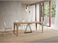 Mesa consola extensível 90x42/198 cm Zima Small carvalho natural