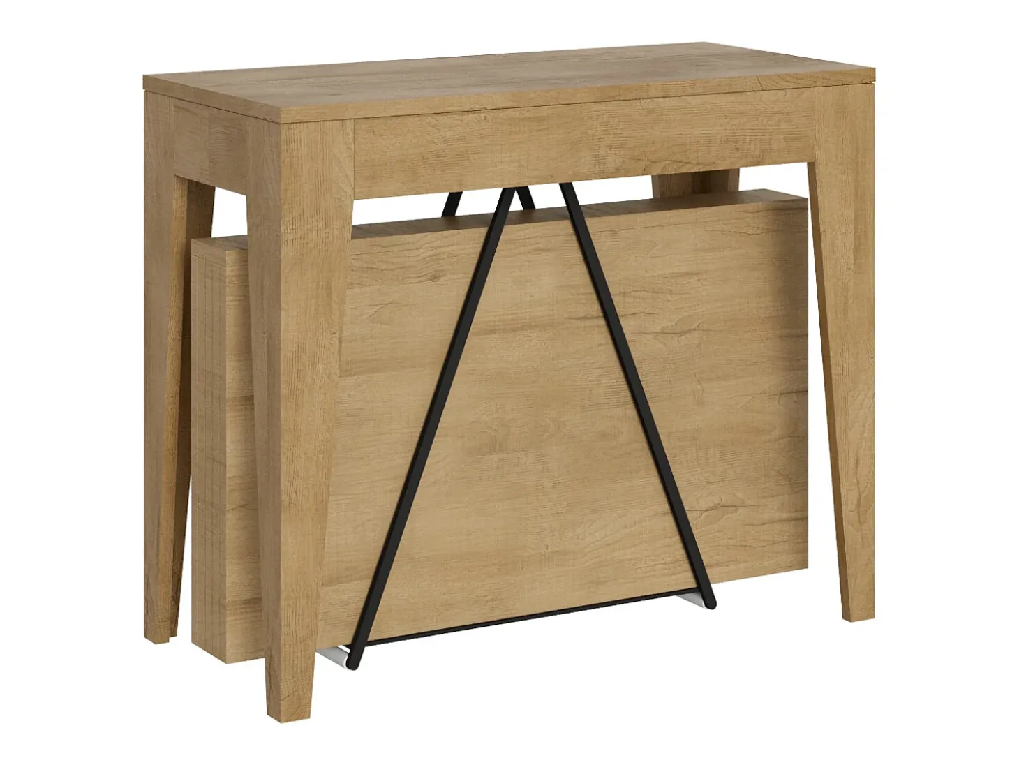 Mesa consola extensível 90x42/198 cm Zima Small carvalho natural