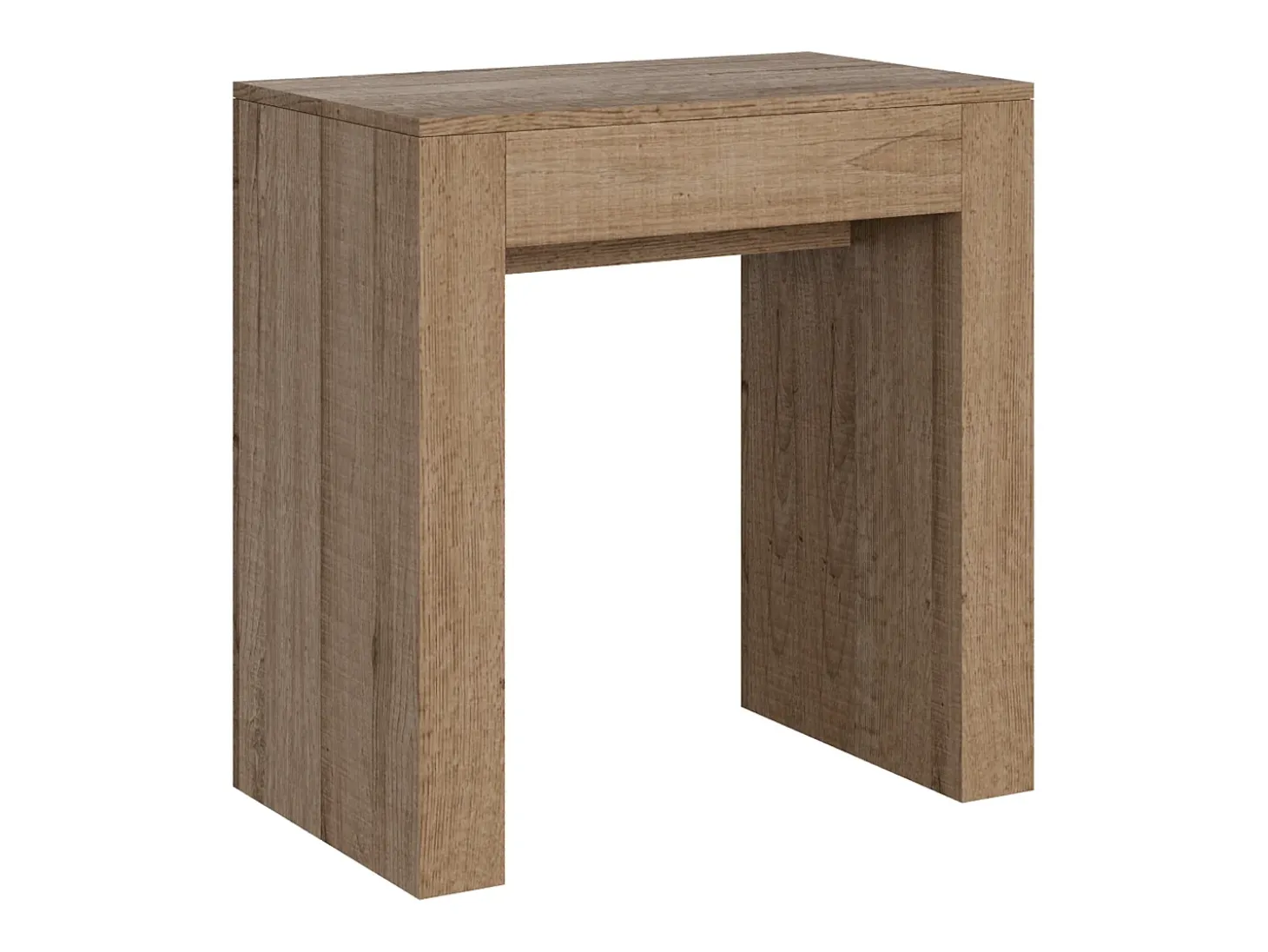 Mesa consola extensível 78x47/299 cm Allin Carvalho Natural extensões internas