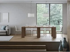 Mesa consola extensível 78x47/299 cm Allin Carvalho Natural extensões internas