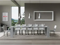 Mesa consola extensível 90x40/300 cm Roxell Cimento