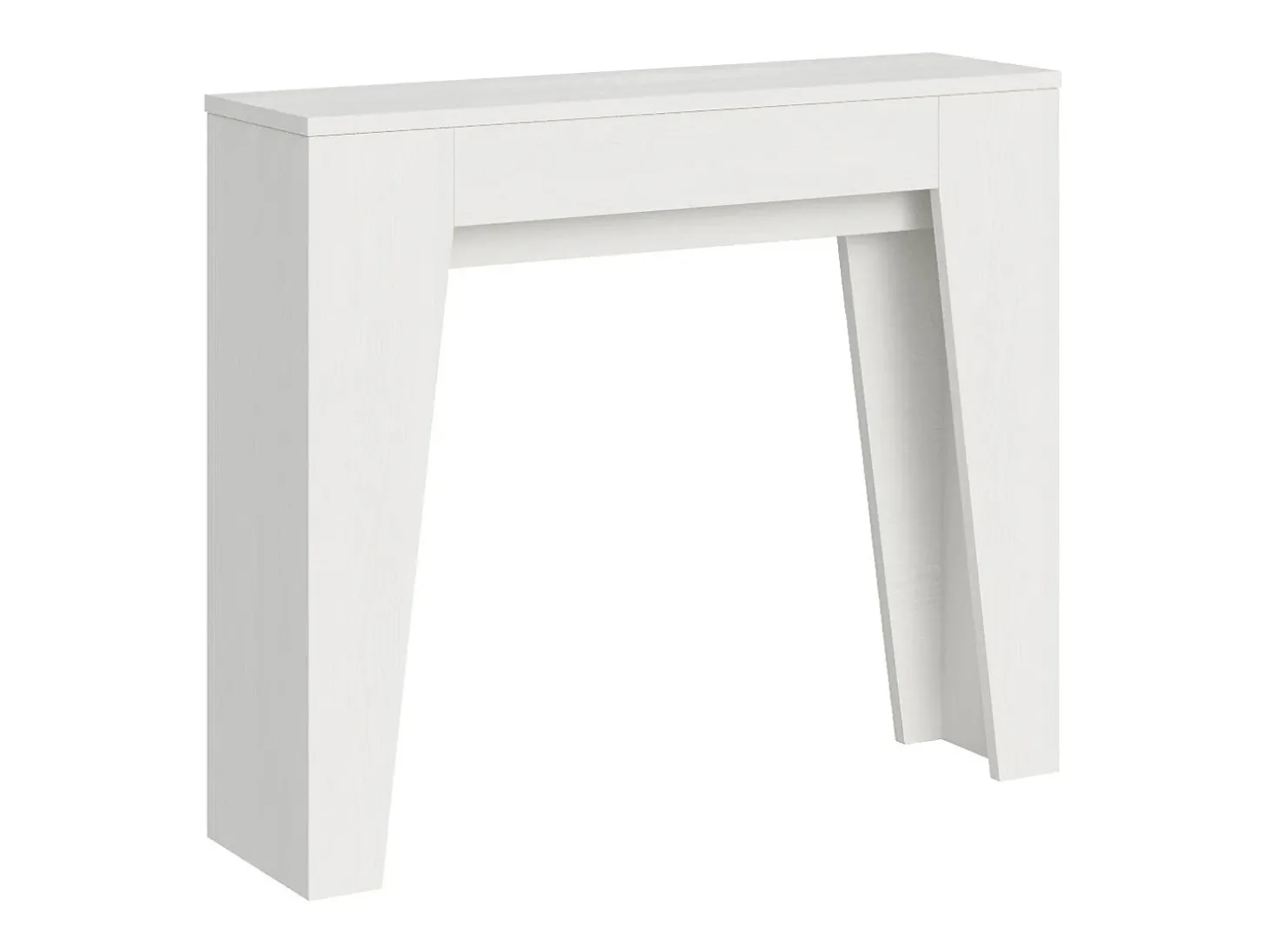 Mesa consola extensível 90x25/181 cm Narrow Cinza Branca