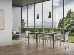 Mesa consola extensível 90x42/302 cm Isotta Cimento