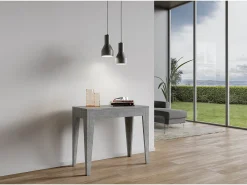 Mesa consola extensível 90x42/302 cm Isotta Cimento