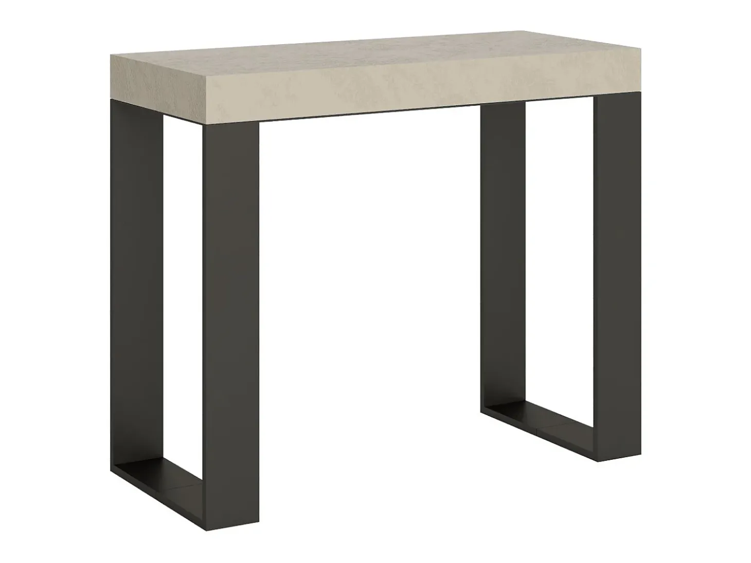 Mesa consola extensível 90x40/196 cm Tecno Small Cachemira quadro Antracite
