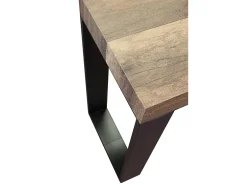 Mesa consola extensível 90x40/300 cm Tecno Nogueira quadro Antracite