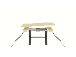 Mesa consola extensível 90x40/300 cm Xenia Carvalho Natural quadro Antracite