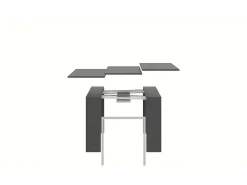 Mesa consola extensível 90x42/302 cm Emy Antracite Espatulado