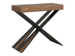 Mesa consola extensível 90x40/190 cm Diago Small Abeto tingido quadro Antracite