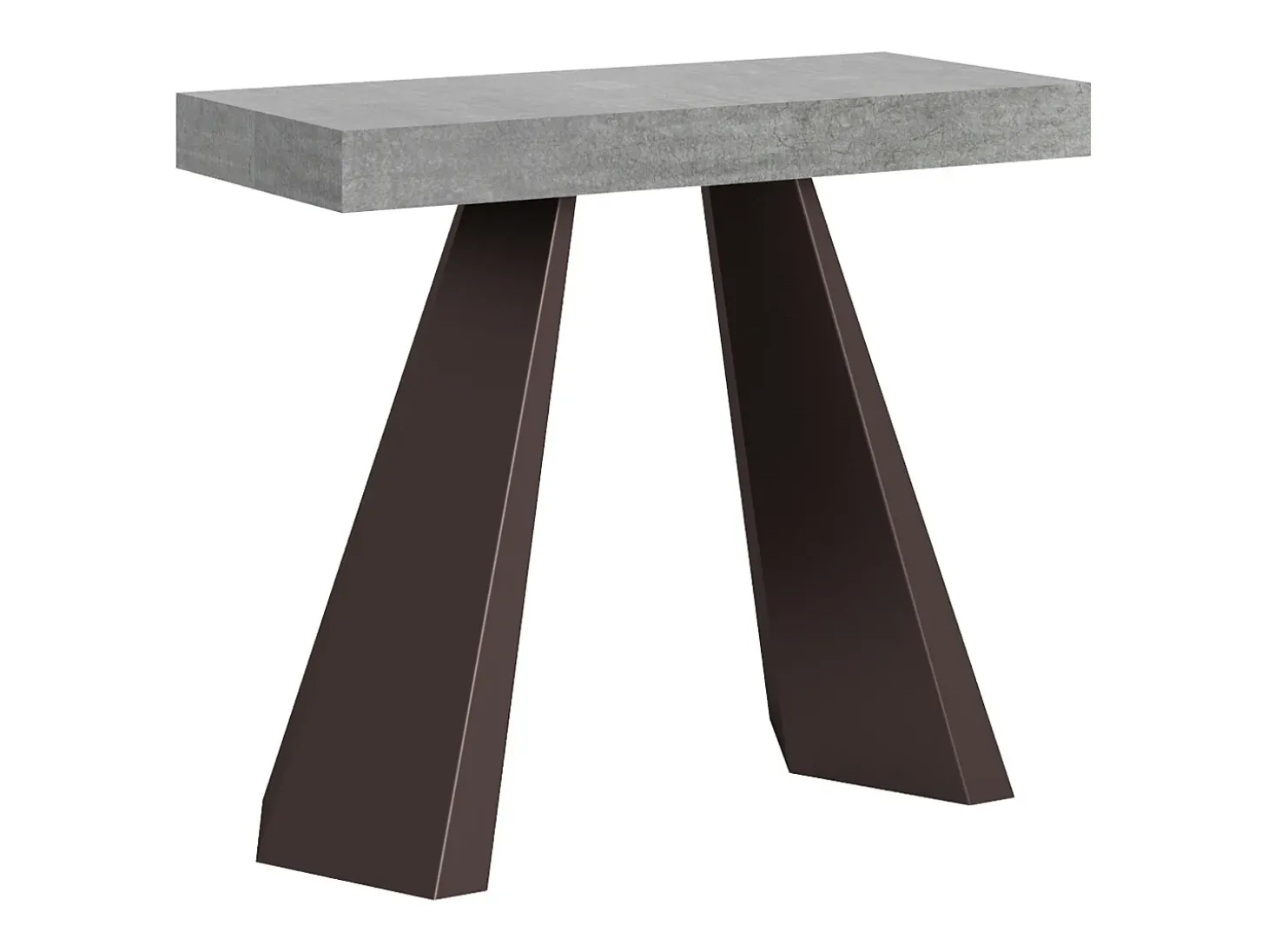 Mesa consola extensível 90x40/300 cm Diamante Cimento quadro Urso