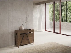 Mesa consola extensível 90x42/302 cm Zima nogueira